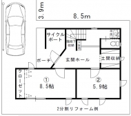 1Km2ꍇ̃tH[B{Hp18~B